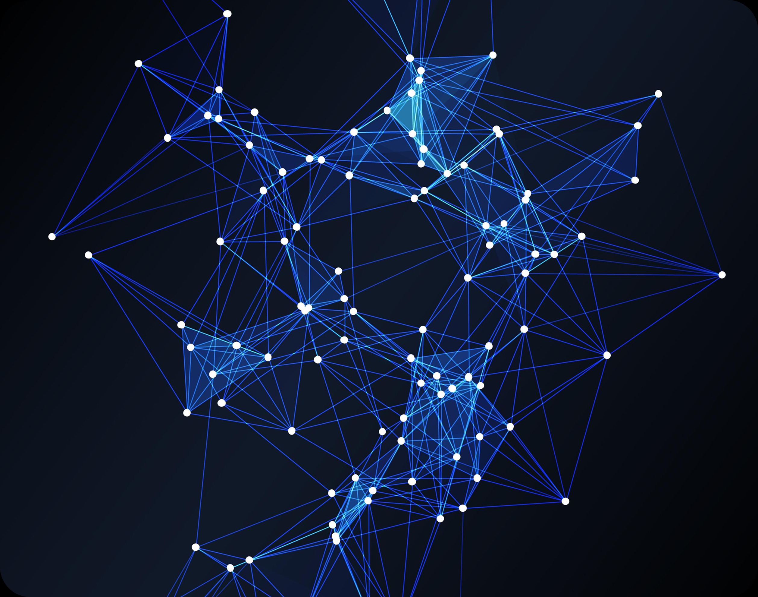 Network visualization representing machine learning
